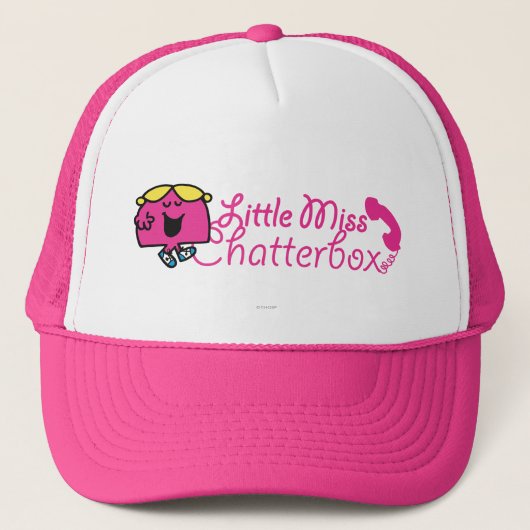 Kleine Miss Chatterbox | telefoonsnoerbelettering Trucker Pet (Voorkant)