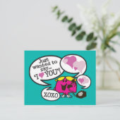 Kleine Miss Chatterbox | Valentijn Feestdagenkaart (Staand voorkant)