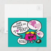 Kleine Miss Chatterbox | Valentijn Feestdagenkaart (Voorkant / Achterkant)