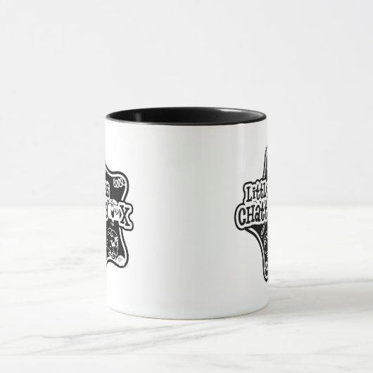 Kleine Miss Chatterbox | Zwart-witte ster Mok (Midden)