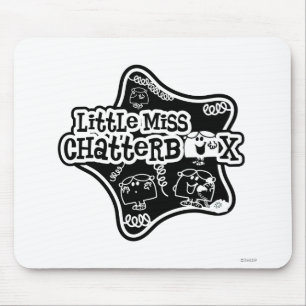 Kleine Miss Chatterbox   Zwart-witte ster Muismat