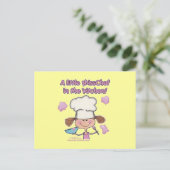 Kleine Miss Chef Briefkaart (Staand voorkant)