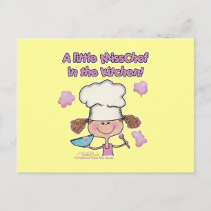 Kleine Miss Chef Briefkaart