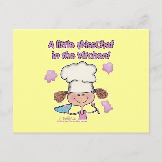 Kleine Miss Chef Briefkaart (Voorkant)