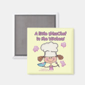 Kleine Miss Chef Magneet (Voorkant / Achterkant)
