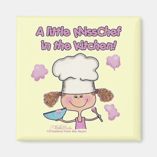 Kleine Miss Chef Magneet (Voorkant)