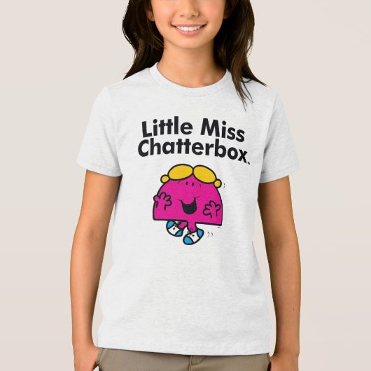 Kleine Miss | De kleine Miss Chatterbox is zo mooi Tri-Blend Shirt (Voorkant)