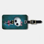 Kleine Miss Death - Halloween Beauty Bagagelabel (Voorkant horizontaal)