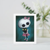 Kleine Miss Death - Halloween Beauty Briefkaart (Staand voorkant)