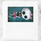 Kleine Miss Death - Halloween Beauty Rechthoekige Sticker (Tas)