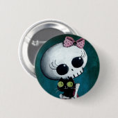 Kleine Miss Death - Halloween Beauty Ronde Button 5,7 Cm (Voorkant /achterkant)