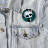 Kleine Miss Death - Halloween Beauty Ronde Button 5,7 Cm (In situ)