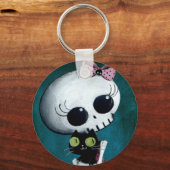 Kleine Miss Death - Halloween Beauty Sleutelhanger (Voorkant)