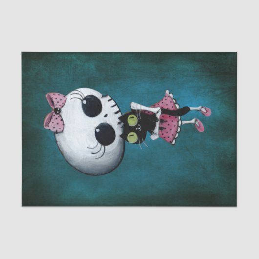 Kleine Miss Death - Halloween Beauty Tissuepapier (Voorkant)