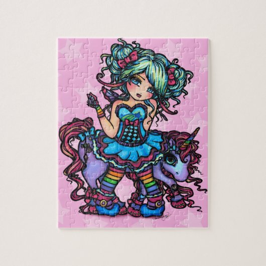 Kleine Miss Deelish Fairy Unicorn Fantasy Legpuzzel (Verticaal)