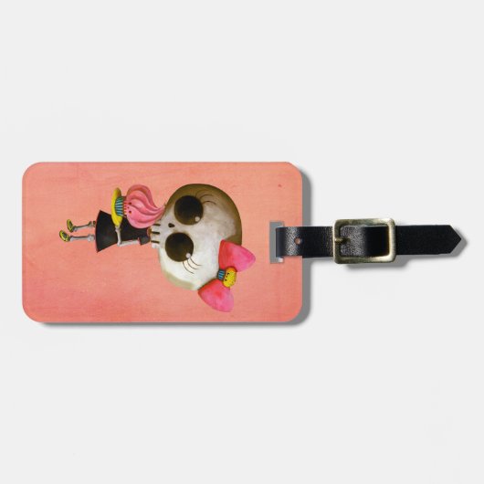 Kleine Miss Dood met Cupcake Bagagelabel (Voorkant horizontaal)