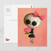 Kleine Miss Dood met Cupcake Briefkaart (Voorkant / Achterkant)