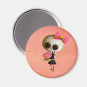Kleine Miss Dood met Cupcake Magneet (Voorkant / Achterkant)