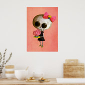 Kleine Miss Dood met Cupcake Poster (Keuken)