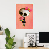 Kleine Miss Dood met Cupcake Poster (Thuiskantoor)