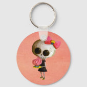 Kleine Miss Dood met Cupcake Sleutelhanger (Voorkant)