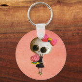 Kleine Miss Dood met Cupcake Sleutelhanger (Voorkant)