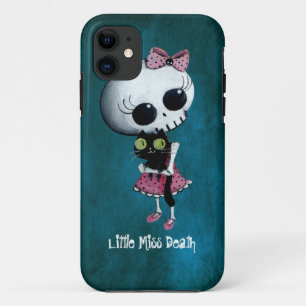 Kleine Miss Dood met Zwarte Kat Case-Mate iPhone Case