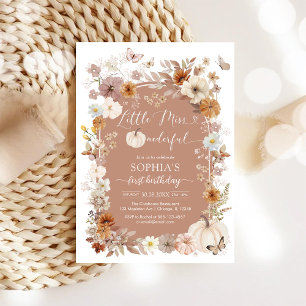 Kleine Miss EENderful Wildflower 1e Verjaardag Kaart