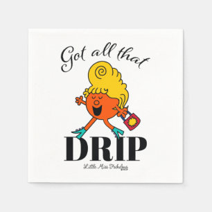 Kleine Miss Fabulous heeft al die druppel gekregen Servet