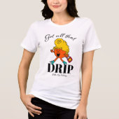 Kleine Miss Fabulous heeft al die druppel gekregen Tri-Blend Shirt (Voorkant)