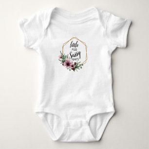 Kleine MISS Freche BROEK - Paarse Madeliefjes Romper