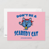 Kleine Miss Giggles Scaredy Cat Halloween Briefkaart (Voorkant / Achterkant)