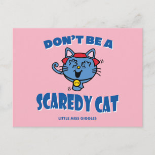 Kleine Miss Giggles Scaredy Cat Halloween Briefkaart