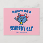 Kleine Miss Giggles Scaredy Cat Halloween Briefkaart (Voorkant)
