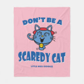 Kleine Miss Giggles Scaredy Cat Halloween Fleece Deken (Voorkant)