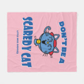 Kleine Miss Giggles Scaredy Cat Halloween Fleece Deken (Voorkant (Horizontaal))