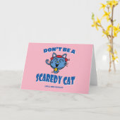 Kleine Miss Giggles Scaredy Cat Halloween Kaart (Gele Bloem)