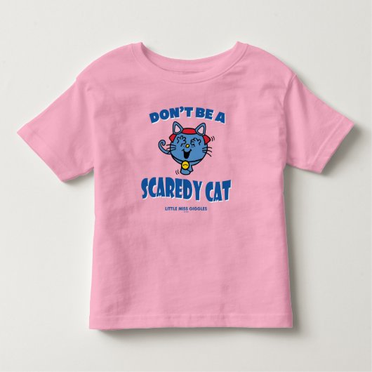 Kleine Miss Giggles Scaredy Cat Halloween Kinder Shirts (Voorkant)
