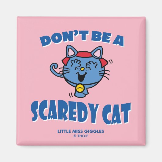 Kleine Miss Giggles Scaredy Cat Halloween Magneet (Voorkant)