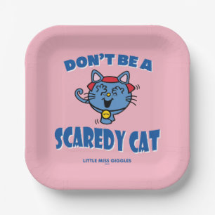 Kleine Miss Giggles Scaredy Cat Halloween Papieren Bordje