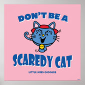 Kleine Miss Giggles Scaredy Cat Halloween Poster (Voorkant)