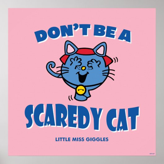 Kleine Miss Giggles Scaredy Cat Halloween Poster (Voorkant)