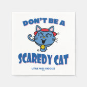 Kleine Miss Giggles Scaredy Cat Halloween Servet (Voorkant)