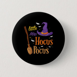 kleine Miss Hocuss Pocuss Halloween heks Ronde Button 5,7 Cm