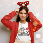 Kleine Miss Jingle Belle Kerst Feestdagen Tri-Blend Shirt