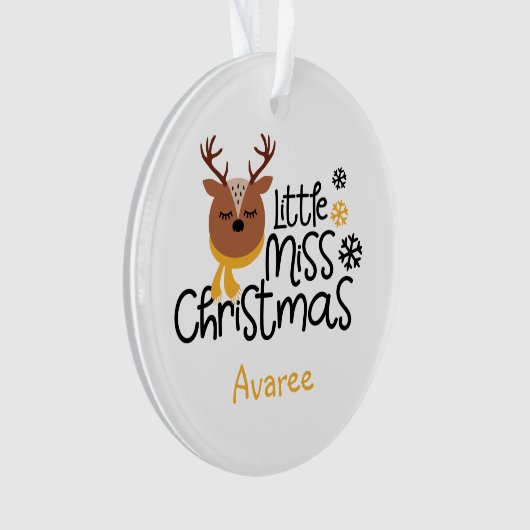 Kleine Miss Kerstmis Ornament (voorkant)