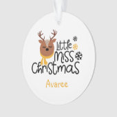 Kleine Miss Kerstmis Ornament (voorkant)