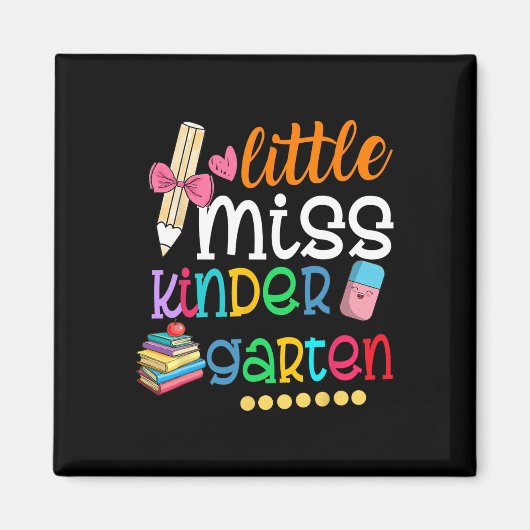 Kleine Miss Kleuterschool Voor Kinderen Meisjes Te Magneet (Voorkant)