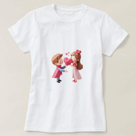 Kleine Miss leuke superheld Love Valentijnsdag T-shirt (Design voorkant)