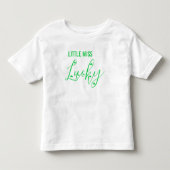Kleine Miss Lucky St Patrick's Day Kinder Shirts (Voorkant)